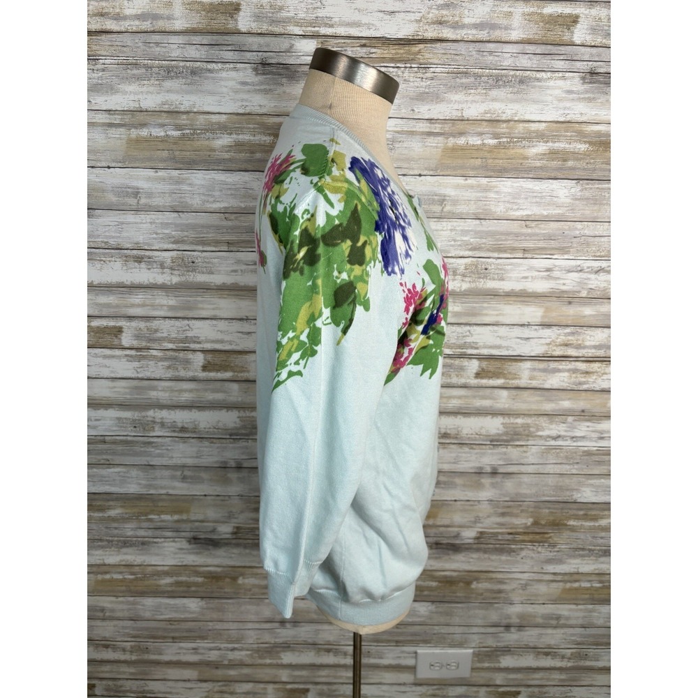 Talbots Women's Sweater  3/4 Sleeve Cardigan Size X Light Green - Picture 8 of 10
